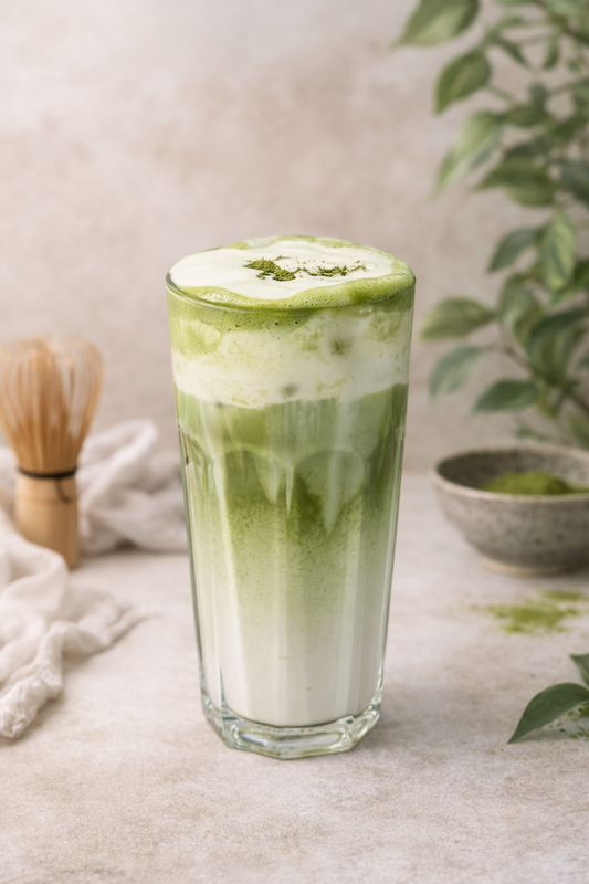 Creamy Vanilla Matcha Cloud (Luxurious Mocktail)